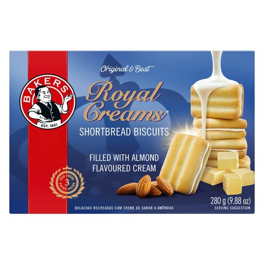 Bakers - Royal Creams Shortbread Biscuits 280g (BB 28/01/2026)