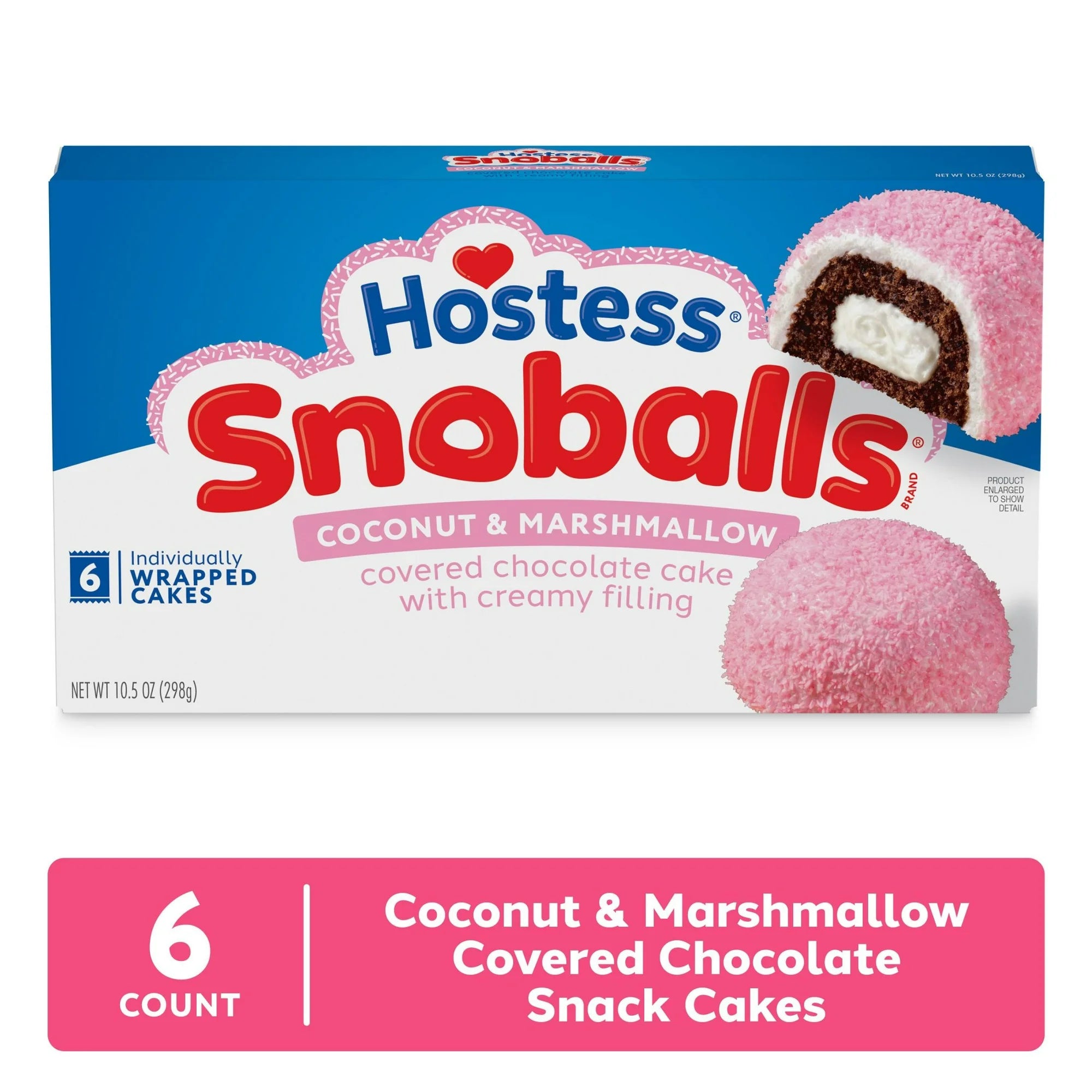 Hostess - Snoball Snowball Coconut and Marshmellow Creamy Filling 2  Count