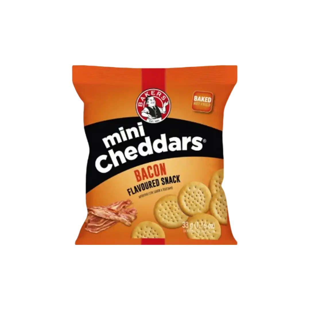 Bakers - Mini Cheddars Bacon 6x33g (BB 19/11/2025)