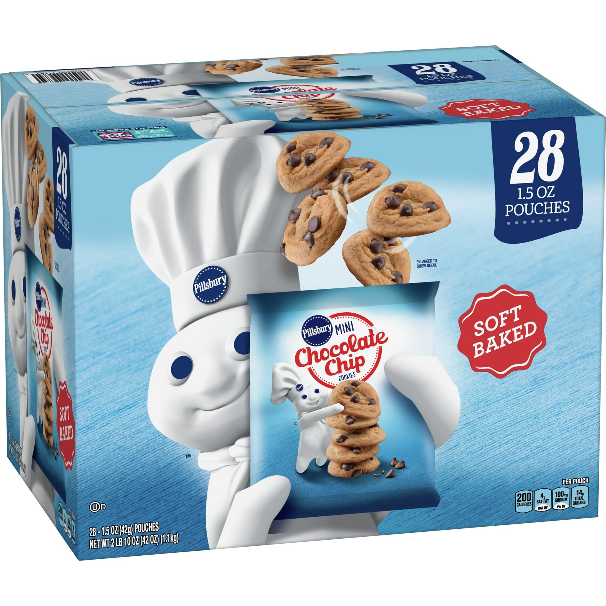 Pillsbury - Soft Baked Mini Chocolate Chip Cookies 4 Count