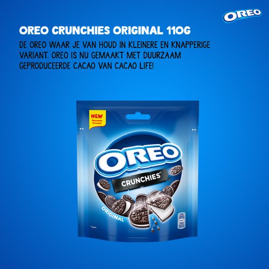 Oreo - Crunchies Cookies Chocolate Cocoa with Vanilla Cream Filling 110g