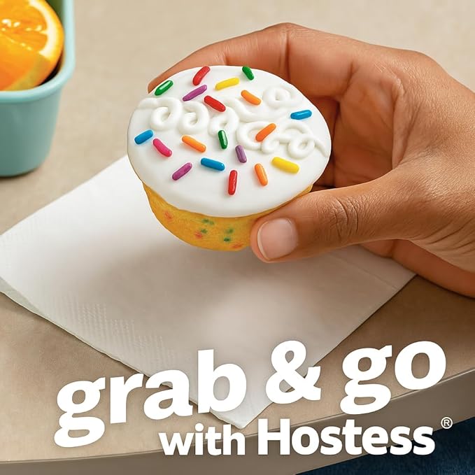 Hostess - Birthday Frosted Yellow Cupcake with Creamy Fillings  2 Count
