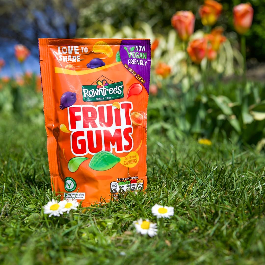 Rowntree's - Fruit Gums Vegan Friendly Sweets Sharing Bag 120g
