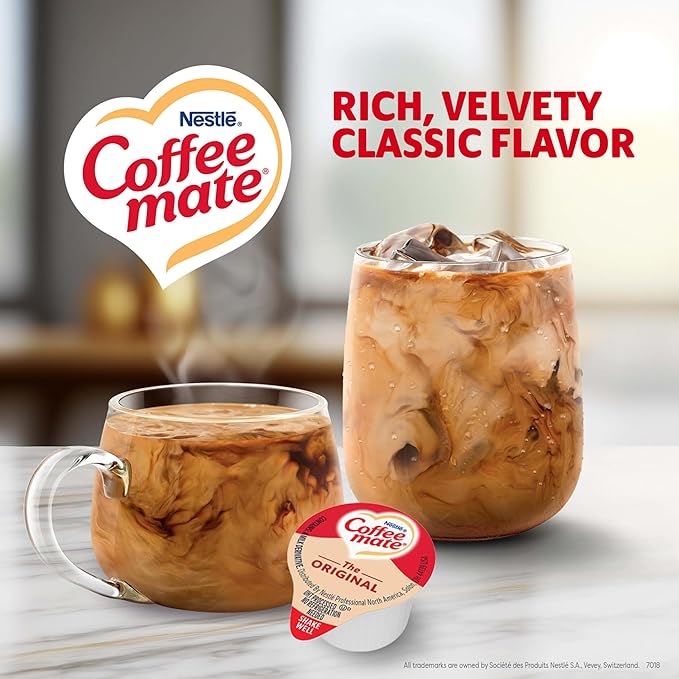 Nestle - Coffee mate Coffee Creamer Liquid Creamer Singles, No Refrigeration, Pack of 180