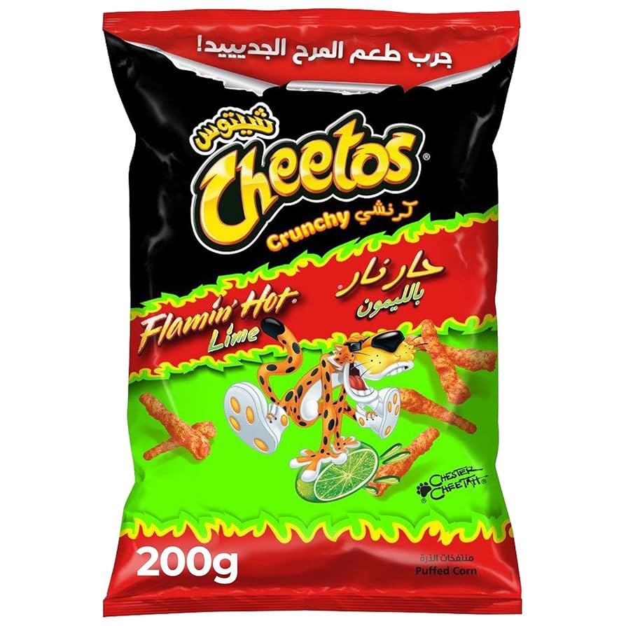 Cheetos - Flamin Hot Lime Fries Corn Snacks Flavored 36g