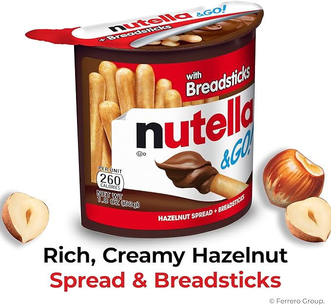 Nutella & GO - Hazelnut and Cocoa Spread with Breadsticks Snack Cup