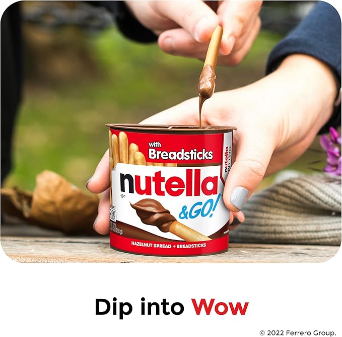 Nutella & GO - Hazelnut and Cocoa Spread with Breadsticks Snack Cup