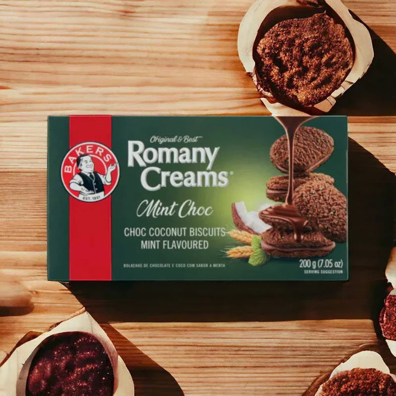 Bakers - Romany Creams Choc Coconut Mint Biscuits 200g