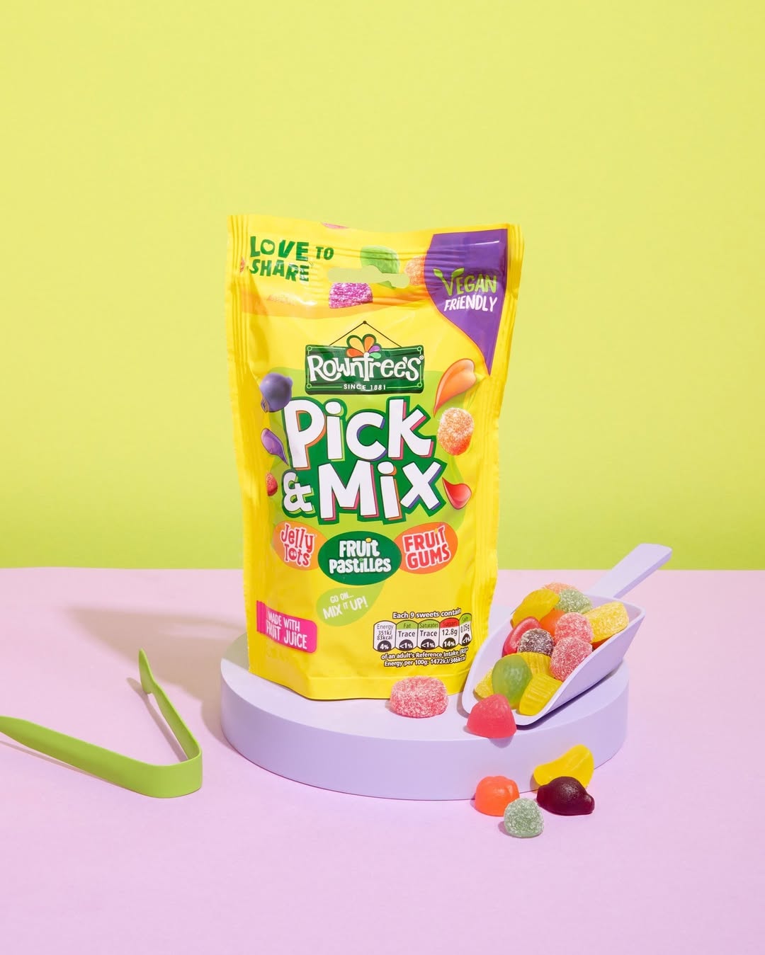 Rowntree's Pick & Mix Vegan Friendly Sweets Sharing Bag 120g