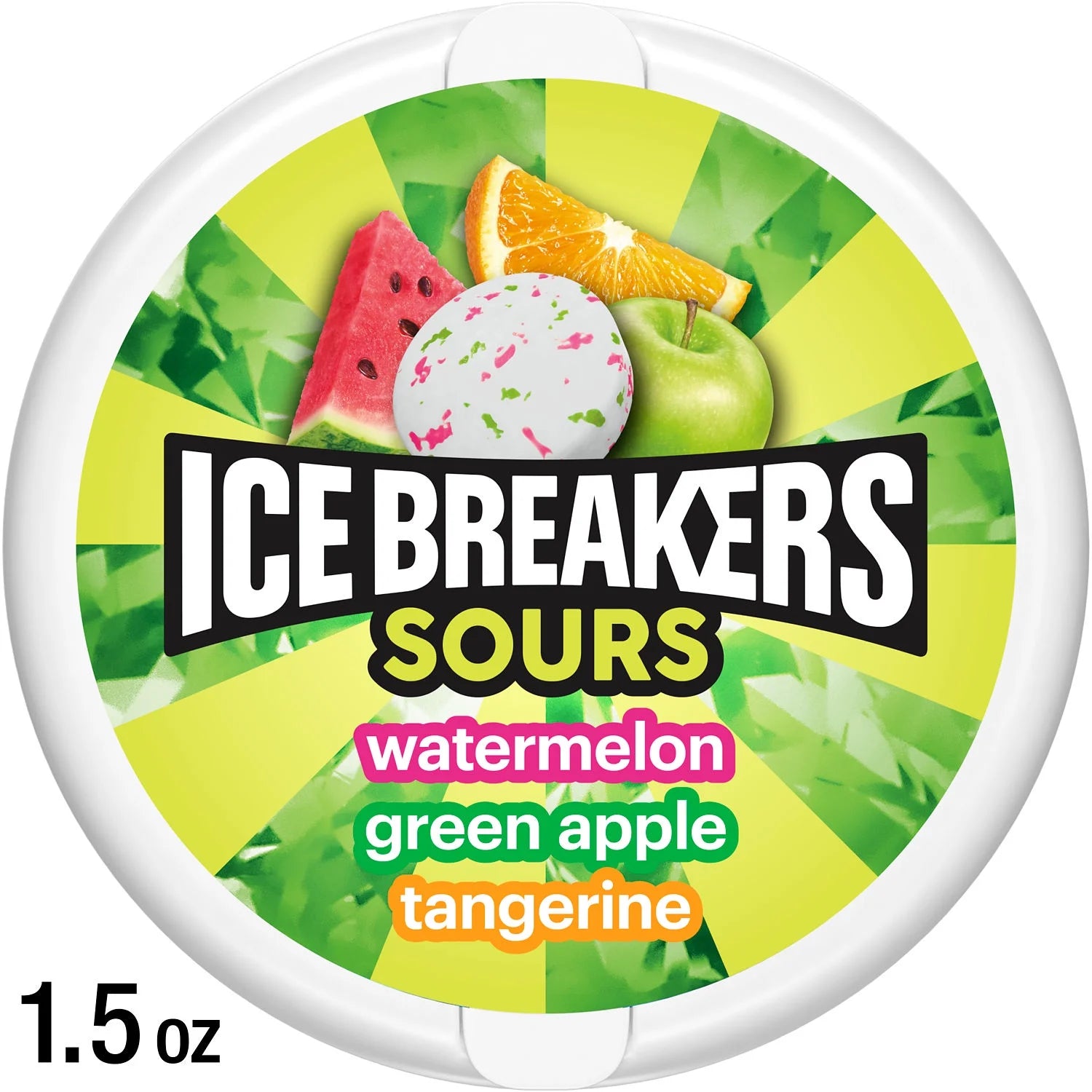 ICE BREAKERS - Sours Assorted Fruit Flavored Sugar Free Mints Tins
