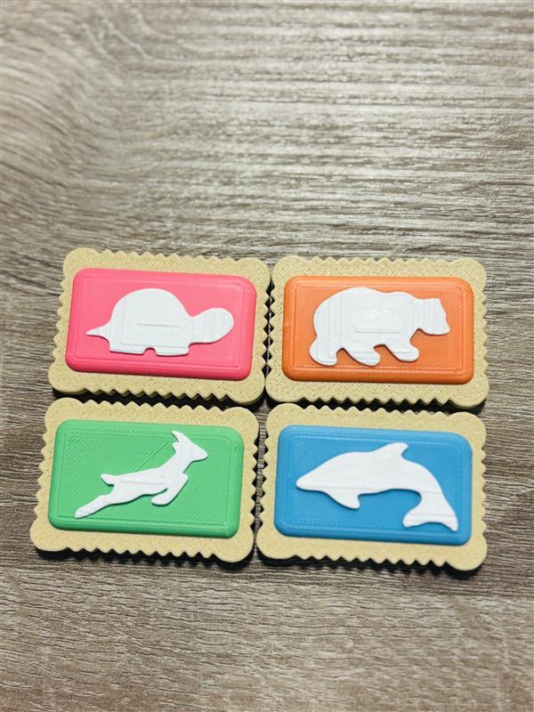 Zoo Biscuits - Fridge Magnets x 4