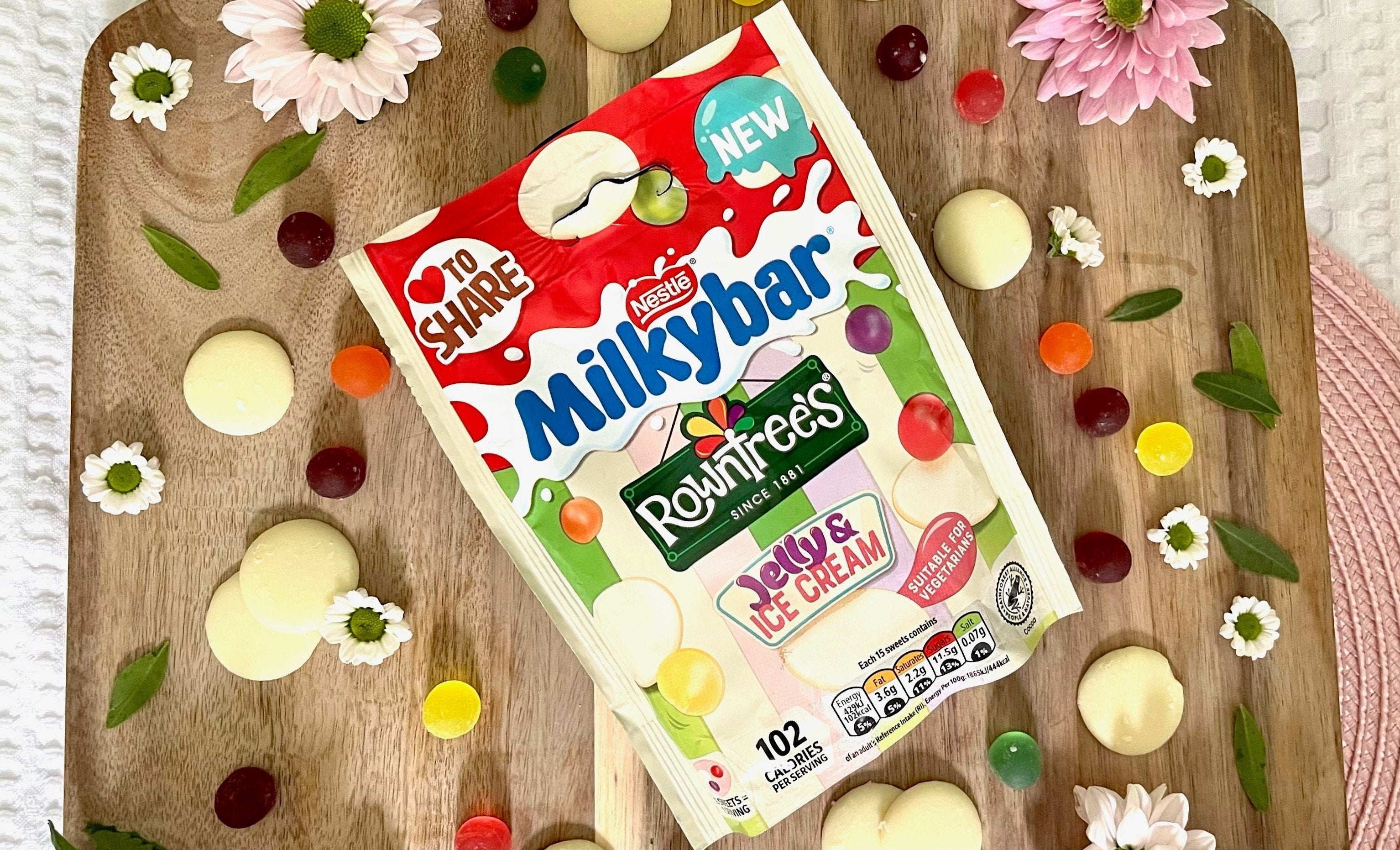 Rowntree's - Milkybar Jelly & Ice Cream Sharing Bag 120g (BB 07/2025)