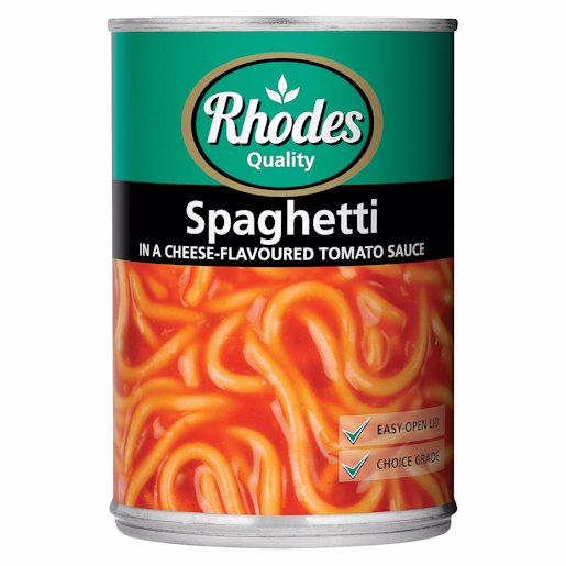 Rhodes - Spaghetti In Tomato Sauce 410g [ BB 08 / 12 /2027