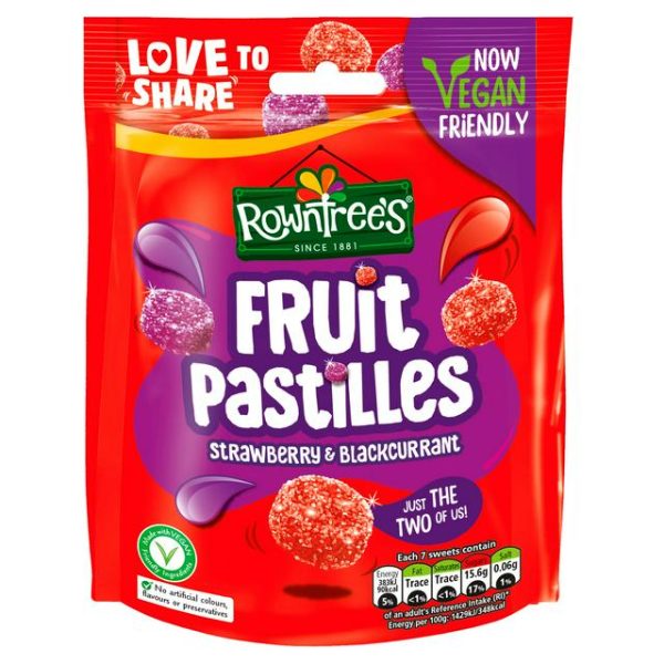 Rowntree's - Fruit Pastilles Strawberry & Blackcurrant Sharing Pouch 143g