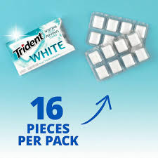 Trident - White Gum Wintergreen Sugar Free 16 Pieces Each
