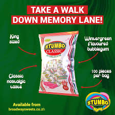 Stumbo - Classic Wintergreen Flavour Bubblegum 100 Pieces 500g