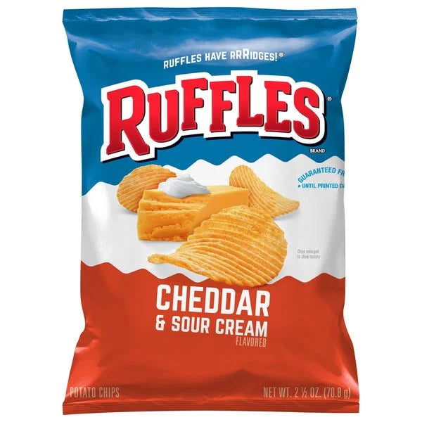 Ruffles - Cheddar & Sour Cream Flavored Potato Chips 36g
