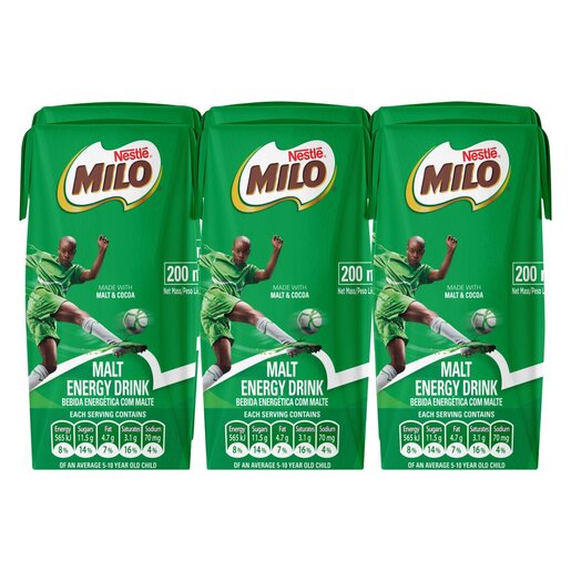 Nestle - Milo Malt Energy Drink 6 x200ml