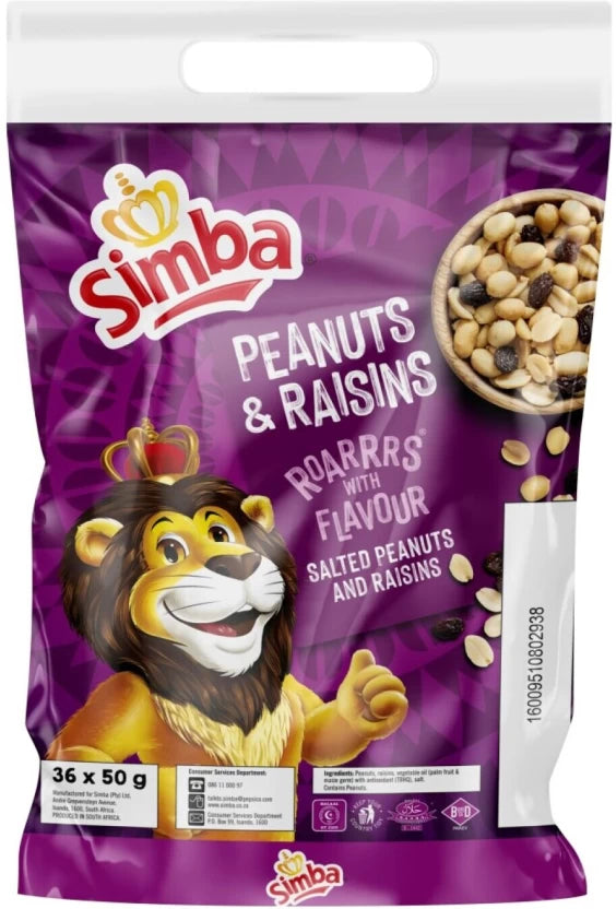 Simba - Peanuts & Raisins Salted 36g Bag