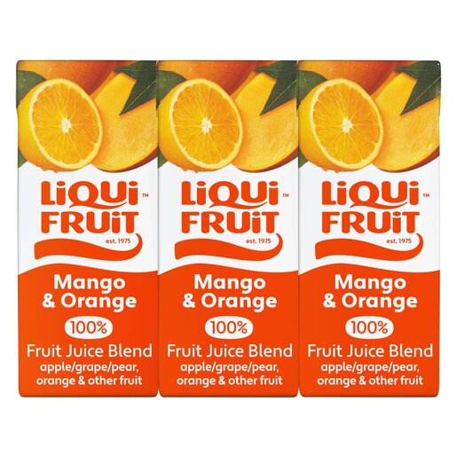 LiquiFruit - Long Life Fruit Juice Mango & Orange 200ml x 6