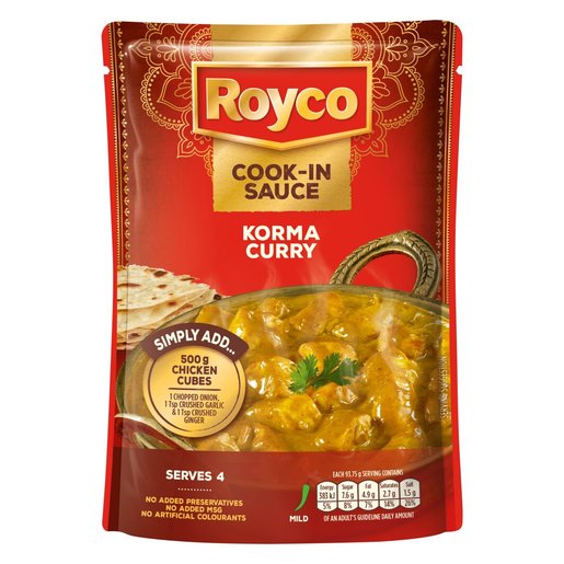 Royco -  Korma Curry 375g Cook In Sauce (BB 29/04/2026)