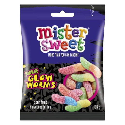 Mister Sweet - Glow Worms Soft Gums 125g (BB 03/03/2026)