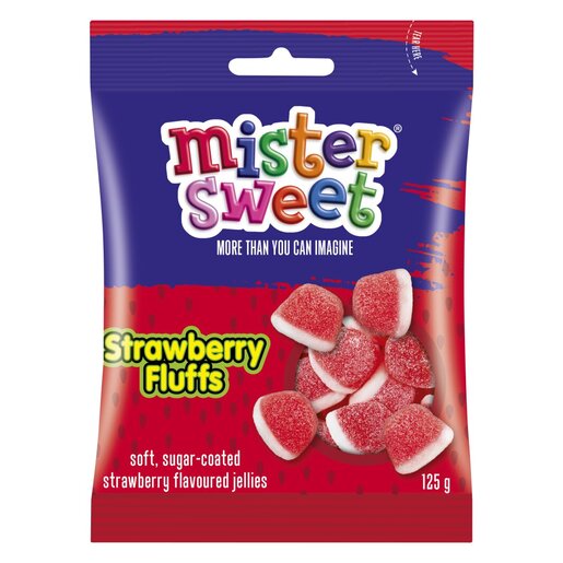 Mister Sweet - Strawberry Fluffs 125g (BB 1/04/2026)