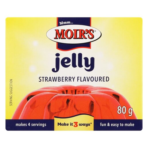 Moir's - Strawberry Flavored Jelly 80g [BB 17 Jan 2027]