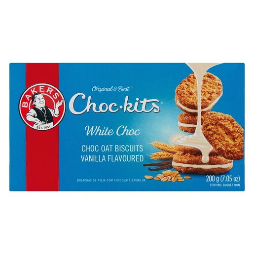 Bakers - White Choc Kits Vanilla Biscuits 200g