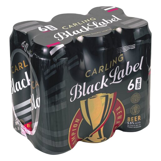 Carling Black Label Can 6 * 500ml